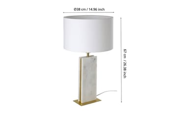 Bordslampa Eglo Belesar Mässing/Vit - Mässing/Vit - Belysning - Lampor & belysning inomhus - Sovrumslampa - Sänglampa - Sängbordslampa