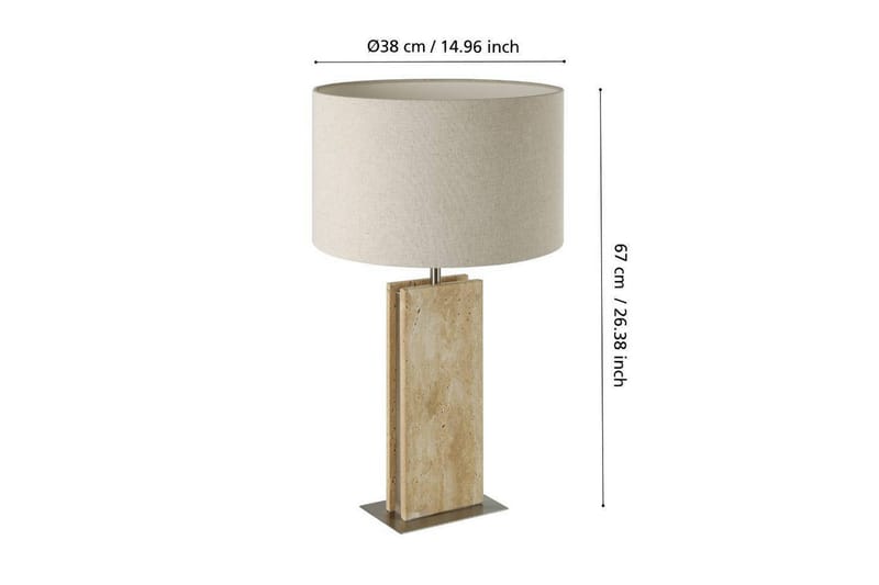 Bordslampa Eglo Belesar Nickel/Natur - Nickel/Natur - Belysning - Lampor & belysning inomhus - Sovrumslampa - Sänglampa - Sängbordslampa