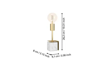 Bordslampa Eglo Carmita Vit/Grå - Vit/Grå - Belysning - Lampor & belysning inomhus - Sovrumslampa - Sänglampa - Sängbordslampa