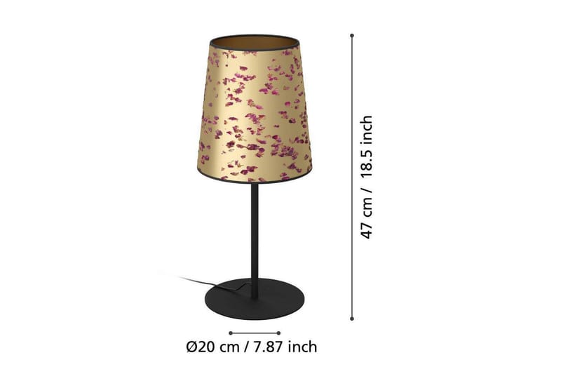Bordslampa Eglo Castuera Guld med Rosblad - Belysning - Lampor & belysning inomhus - Sovrumslampa - Sänglampa - Sängbordslampa