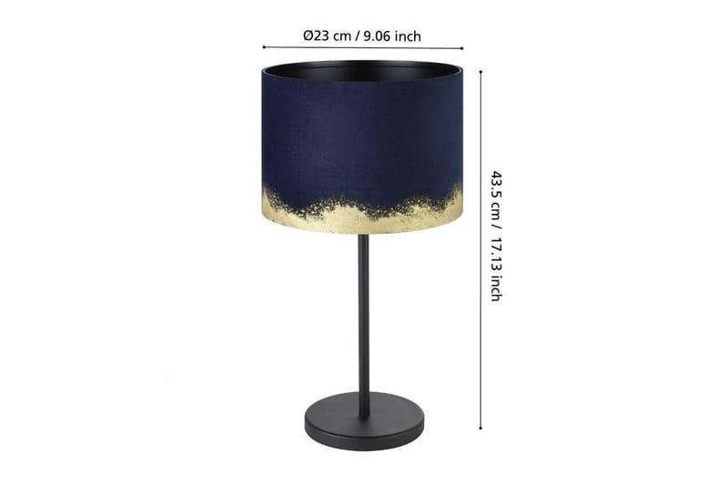 Bordslampa Eglo Casuarita Blå/Guld - Belysning - Lampor & belysning inomhus - Sovrumslampa - Sänglampa - Sängbordslampa