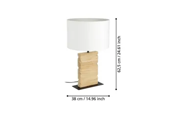 Bordslampa Eglo Contessore Rak Vit/trä - Belysning - Lampor & belysning inomhus - Sovrumslampa - Sänglampa - Sängbordslampa