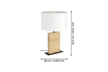 Bordslampa Eglo Contessore Rak Vit/trä - Belysning - Lampor & belysning inomhus - Sovrumslampa - Sänglampa - Sängbordslampa