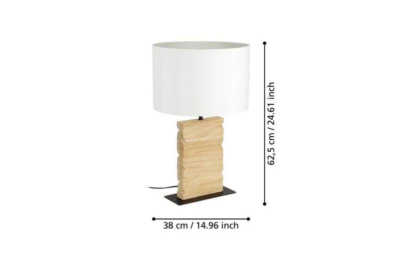 Bordslampa Eglo Contessore Rak Vit/trä - Belysning - Lampor & belysning inomhus - Sovrumslampa - Sänglampa - Sängbordslampa