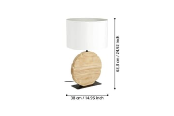 Bordslampa Eglo Contessore Rund Vit/Trä - Belysning - Lampor & belysning inomhus - Sovrumslampa - Sänglampa - Sängbordslampa