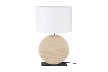 Bordslampa Eglo Contessore Rund Vit/Trä - Belysning - Lampor & belysning inomhus - Sovrumslampa - Sänglampa - Sängbordslampa