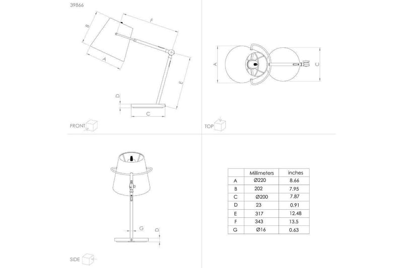 Bordslampa Eglo Granadillos Svart - Belysning - Lampor & belysning inomhus - Sovrumslampa - Sänglampa - Sängbordslampa