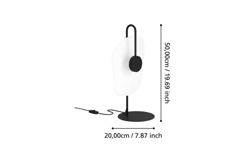 Bordslampa Eglo Larderia Svart/Vit - Belysning - Lampor & belysning inomhus - Sovrumslampa - Sänglampa - Sängbordslampa