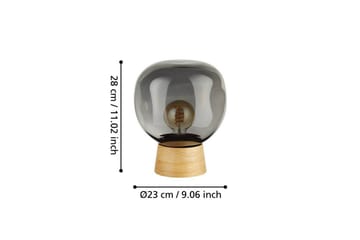 Bordslampa Eglo Magacela Grå/Transparent - Belysning - Lampor & belysning inomhus - Sovrumslampa - Sänglampa - Sängbordslampa