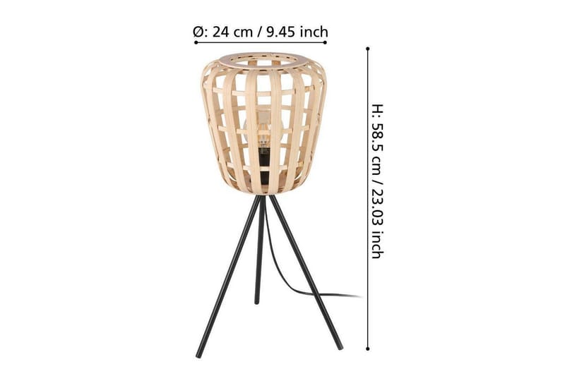 Bordslampa Eglo Montezuelo Trä - Belysning - Lampor & belysning inomhus - Sovrumslampa - Sänglampa - Sängbordslampa