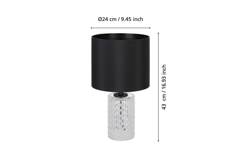 Bordslampa Eglo Sapuara Svart Kristall - Belysning - Lampor & belysning inomhus - Sovrumslampa - Sänglampa - Sängbordslampa