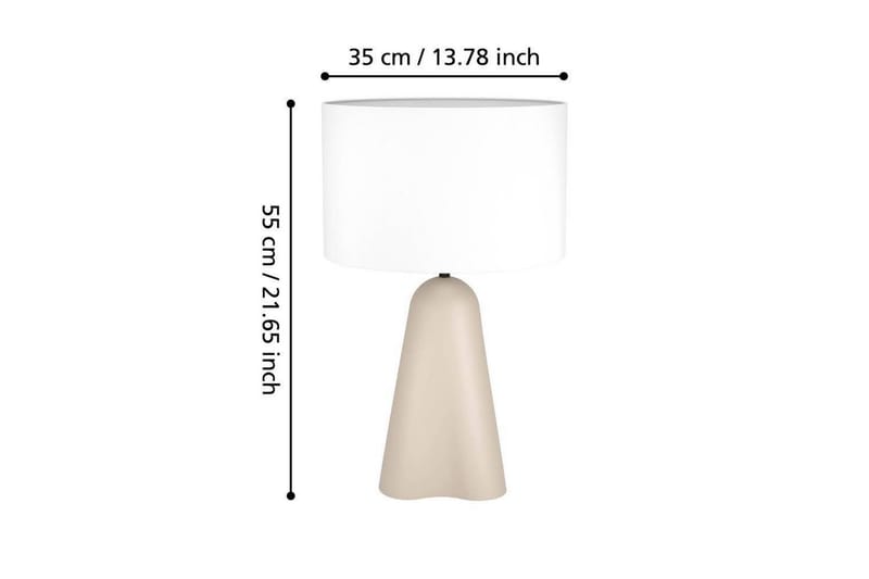 Bordslampa Eglo Tolleric Sand/Vit - Belysning - Lampor & belysning inomhus - Sovrumslampa - Sänglampa - Sängbordslampa