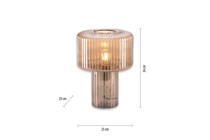 Bordslampa Fungus - Bärnsten - Belysning - Lampor & belysning inomhus - Sovrumslampa - Sänglampa - Sängbordslampa