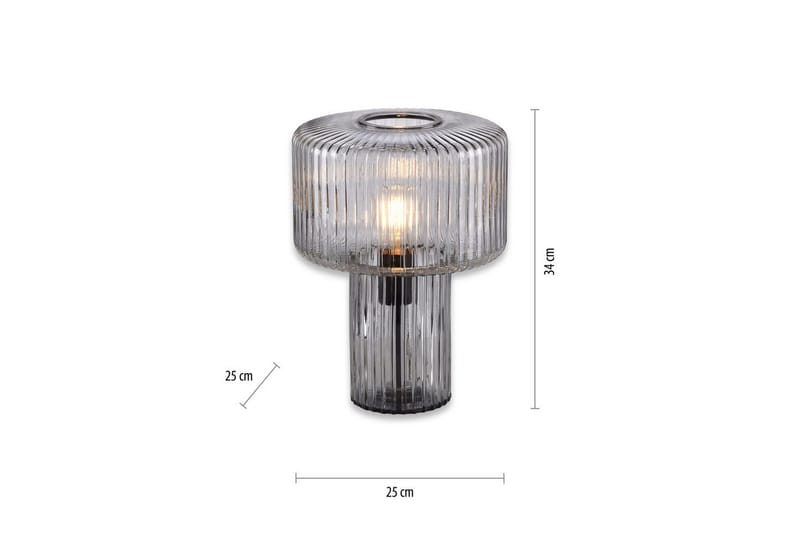 Bordslampa Fungus - Rökfärgad - Belysning - Lampor & belysning inomhus - Sovrumslampa - Sänglampa - Sängbordslampa
