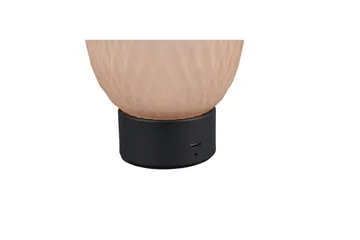 Bordslampa Laddningsbar TRIO Facette Mattsvart/bärnsten - Mattsvart/bärnsten - Belysning - Lampor & belysning inomhus - Sovrumslampa - Sänglampa - Sängbordslampa