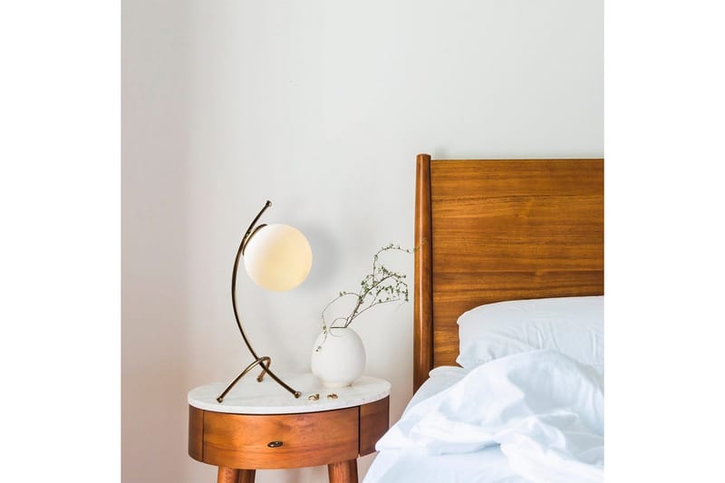 Bordslampa Melra Vintage / Vit - Vintage / Vit - Belysning - Lampor & belysning inomhus - Sovrumslampa - Sänglampa - Sängbordslampa