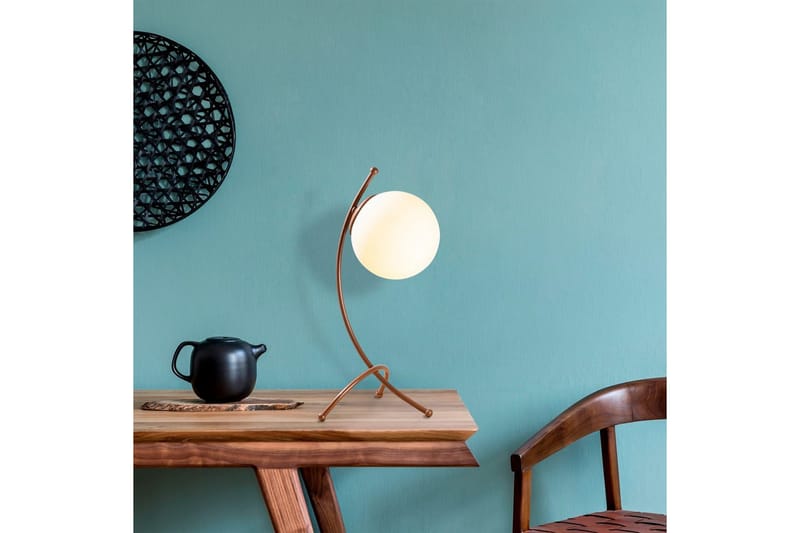 Bordslampa Melra Vit / Koppar - Vit / Koppar - Belysning - Lampor & belysning inomhus - Sovrumslampa - Sänglampa - Sängbordslampa