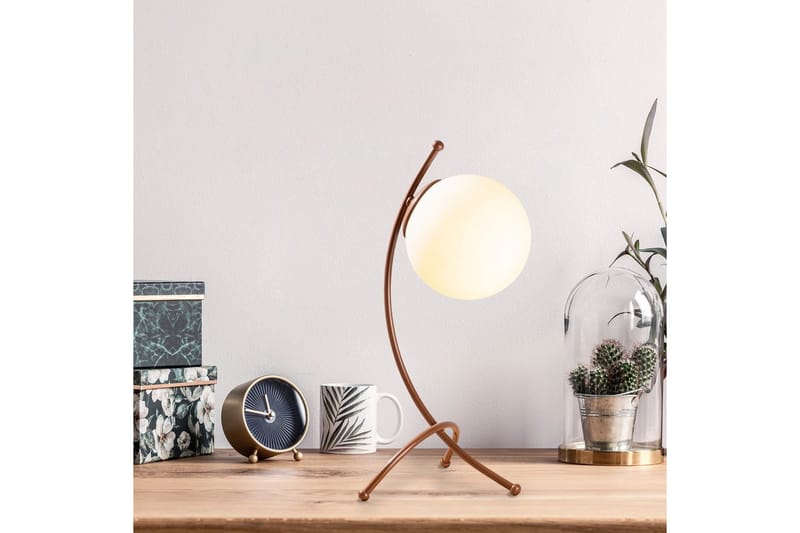 Bordslampa Melra Vit / Koppar - Vit / Koppar - Belysning - Lampor & belysning inomhus - Sovrumslampa - Sänglampa - Sängbordslampa