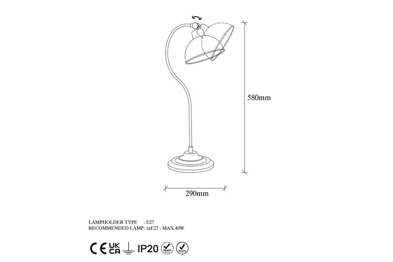 Bordslampa Moonridge Rany - Guld - Belysning - Lampor & belysning inomhus - Sovrumslampa - Sänglampa - Sängbordslampa