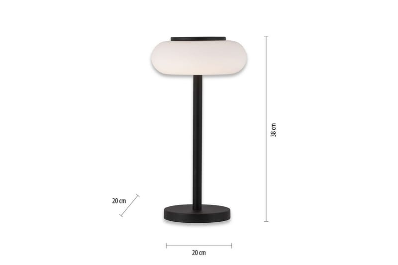 Bordslampa Q-Etienne - 20x38x20 cm - Belysning - Lampor & belysning inomhus - Sovrumslampa - Sänglampa - Sängbordslampa