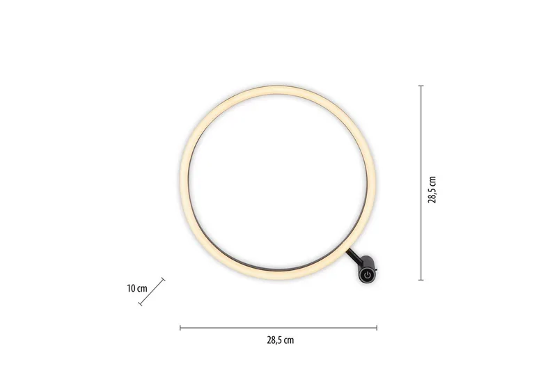 Bordslampa Ritus - 10x28,5x28,5 cm - Belysning - Lampor & belysning inomhus - Sovrumslampa - Sänglampa - Sängbordslampa