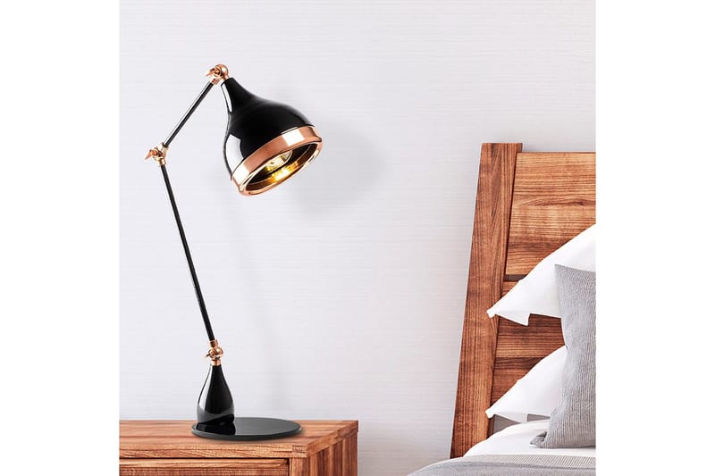 Bordslampa Sood Svart / Koppar - Brons/Svart - Belysning - Lampor & belysning inomhus - Sovrumslampa - Sänglampa - Sängbordslampa