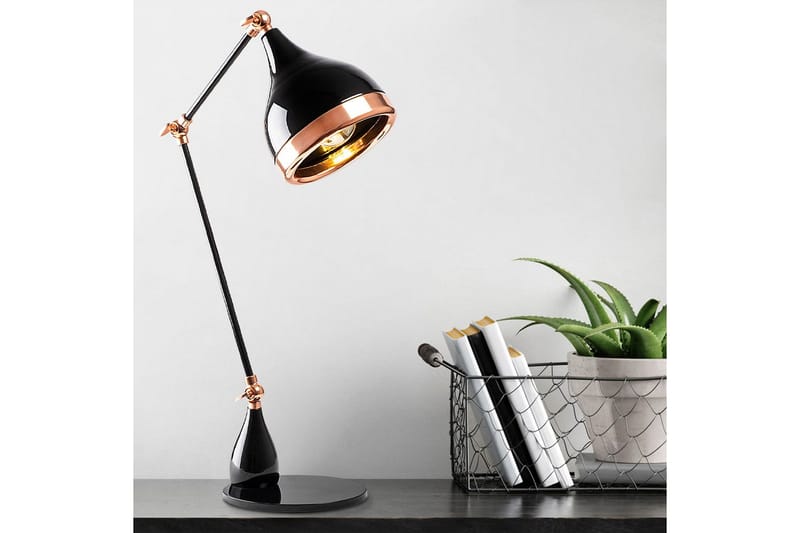 Bordslampa Sood Svart / Koppar - Brons/Svart - Belysning - Lampor & belysning inomhus - Sovrumslampa - Sänglampa - Sängbordslampa
