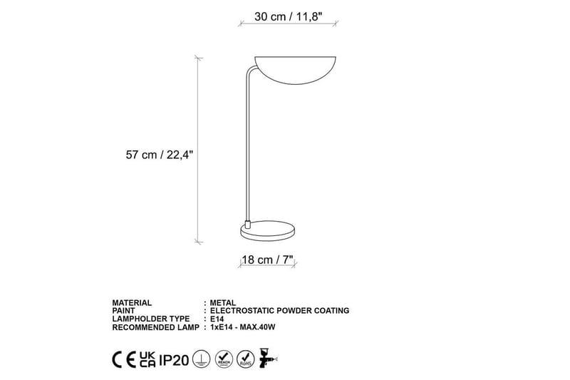 Bordslampa Sosri Svart / Rany - Svart / Rany - Belysning - Lampor & belysning inomhus - Sovrumslampa - Sänglampa - Sängbordslampa