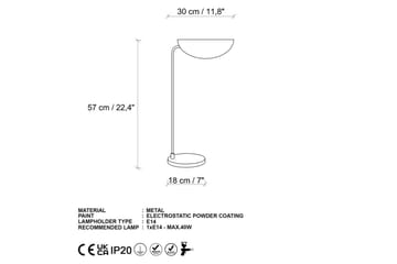 Bordslampa Sosri Svart - Svart - Belysning - Lampor & belysning inomhus - Sovrumslampa - Sänglampa - Sängbordslampa