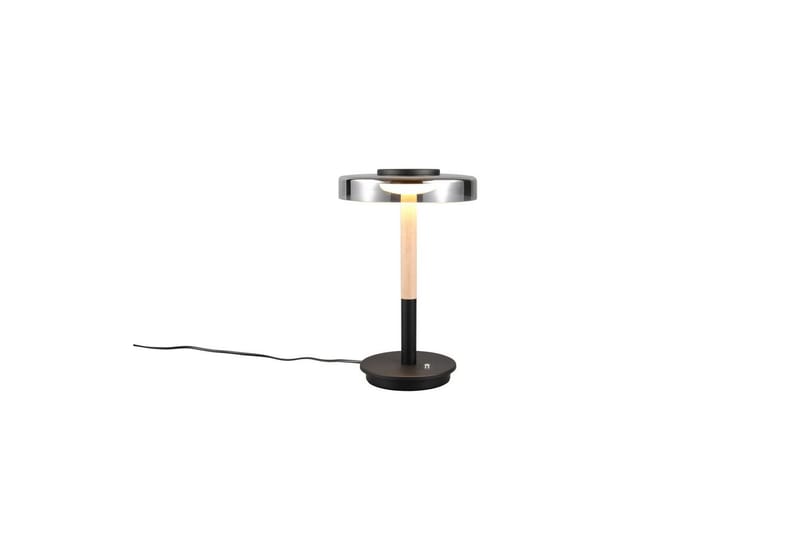 Bordslampa TRIO Celeste Mattsvart/kromad/trä - Mattsvart/kromad/trä - Belysning - Lampor & belysning inomhus - Sovrumslampa - Sänglampa - Sängbordslampa