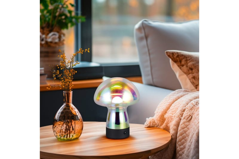 Bordslampa TRIO Dooley Transparent iriserande - Transparent iriserande - Belysning - Lampor & belysning inomhus - Sovrumslampa - Sänglampa - Sängbordslampa