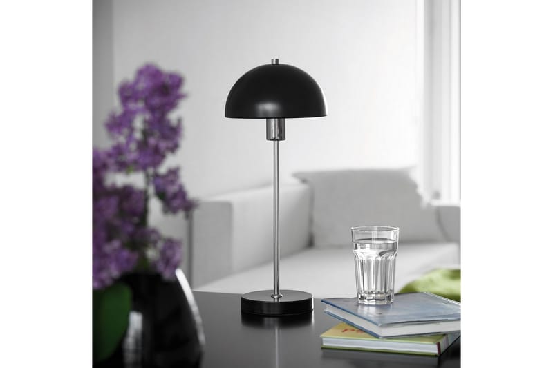 Bordslampa Vienda 20 cm Rund Svart - Herstal - Bordslampa - Fönsterlampa på fot - Hall lampa - Sängbordslampa - Fönsterlampa