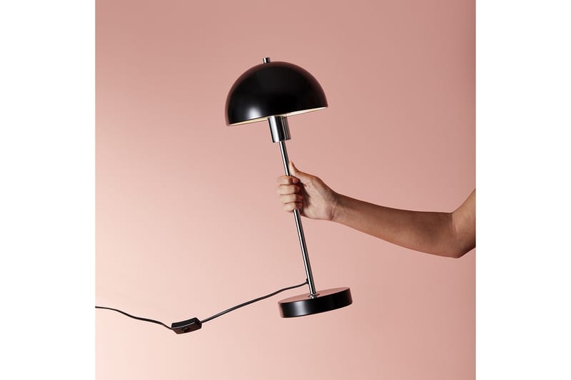 Bordslampa Vienda 20 cm Rund Svart - Herstal - Bordslampa - Fönsterlampa på fot - Hall lampa - Sängbordslampa - Fönsterlampa