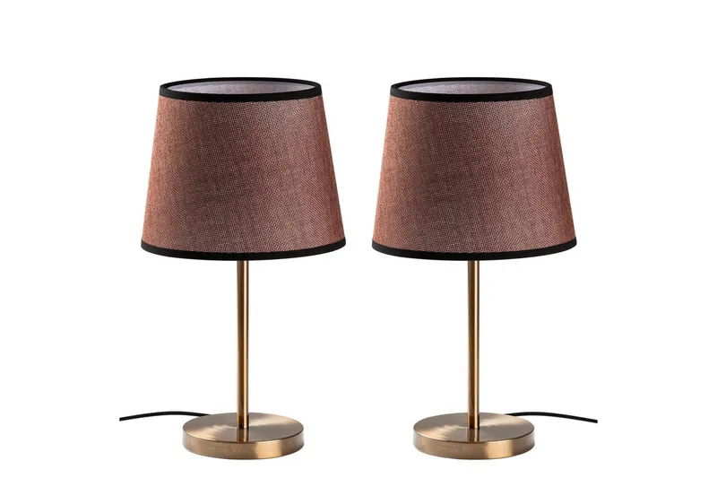 Bordslampset (2 stycken) Jaspal Antik - Antik - Belysning - Lampor & belysning inomhus - Sovrumslampa - Sänglampa - Sängbordslampa