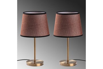 Bordslampset (2 stycken) Jaspal Antik - Antik - Belysning - Lampor & belysning inomhus - Sovrumslampa - Sänglampa - Sängbordslampa