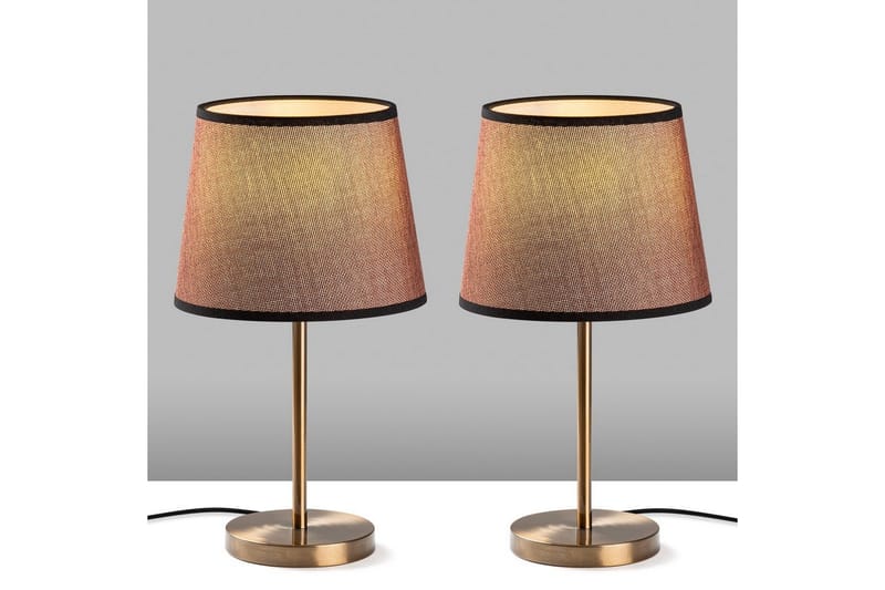 Bordslampset (2 stycken) Jaspal Antik - Antik - Belysning - Lampor & belysning inomhus - Sovrumslampa - Sänglampa - Sängbordslampa