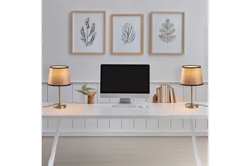 Bordslampset (2 stycken) Jaspal Antik / Svart - Antik / Svart - Belysning - Lampor & belysning inomhus - Sovrumslampa - Sänglampa - Sängbordslampa