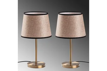 Bordslampset (2 stycken) Jaspal Antik / Svart - Antik / Svart - Belysning - Lampor & belysning inomhus - Sovrumslampa - Sänglampa - Sängbordslampa