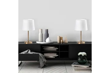 Bordslampset (2 stycken) Jaspal Antik / Vit - Antik / Vit - Belysning - Lampor & belysning inomhus - Sovrumslampa - Sänglampa - Sängbordslampa