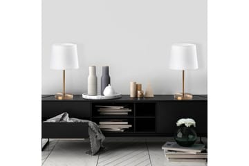 Bordslampset (2 stycken) Jaspal Antik / Vit - Antik / Vit - Belysning - Lampor & belysning inomhus - Sovrumslampa - Sänglampa - Sängbordslampa