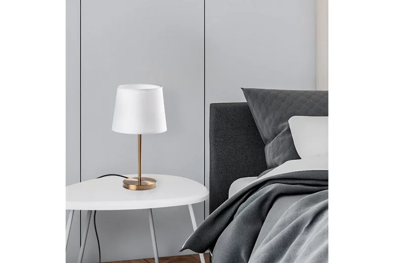 Bordslampset (2 stycken) Jaspal Antik / Vit - Antik / Vit - Belysning - Lampor & belysning inomhus - Sovrumslampa - Sänglampa - Sängbordslampa