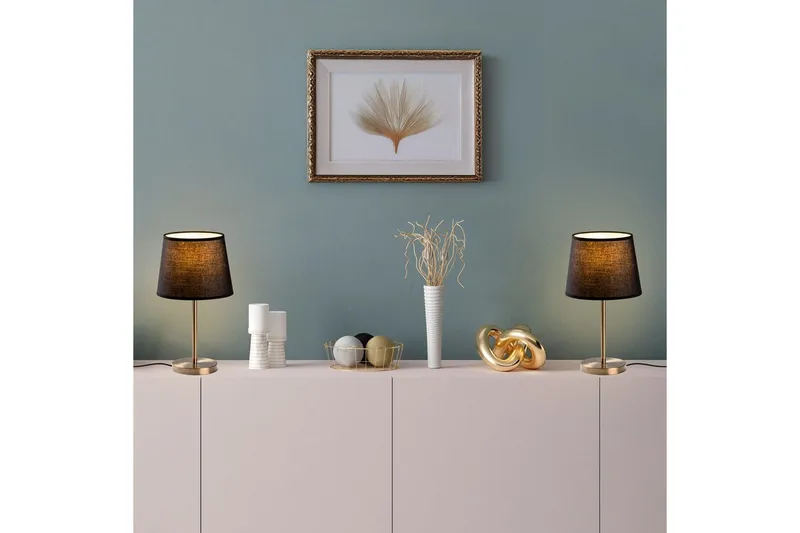 Bordslampset (2 stycken) Jaspal Mörk Antik - Mörk Antik - Belysning - Lampor & belysning inomhus - Sovrumslampa - Sänglampa - Sängbordslampa