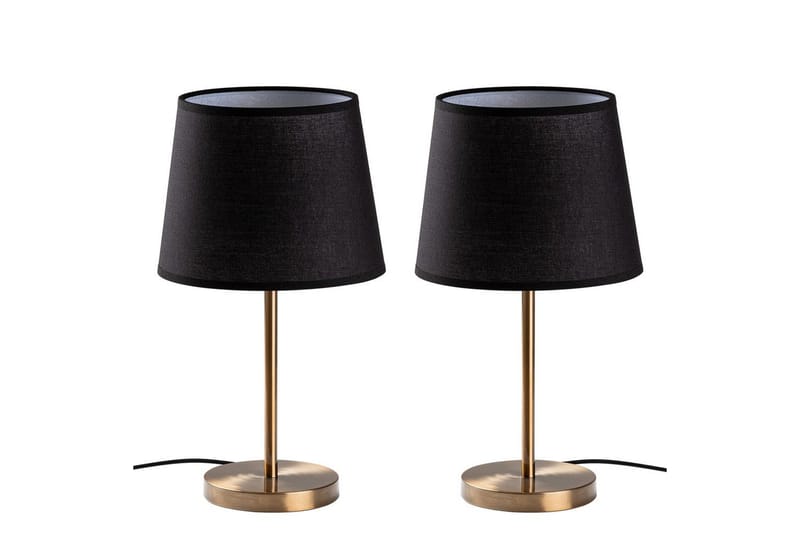 Bordslampset (2 stycken) Jaspal Mörk Antik - Mörk Antik - Belysning - Lampor & belysning inomhus - Sovrumslampa - Sänglampa - Sängbordslampa