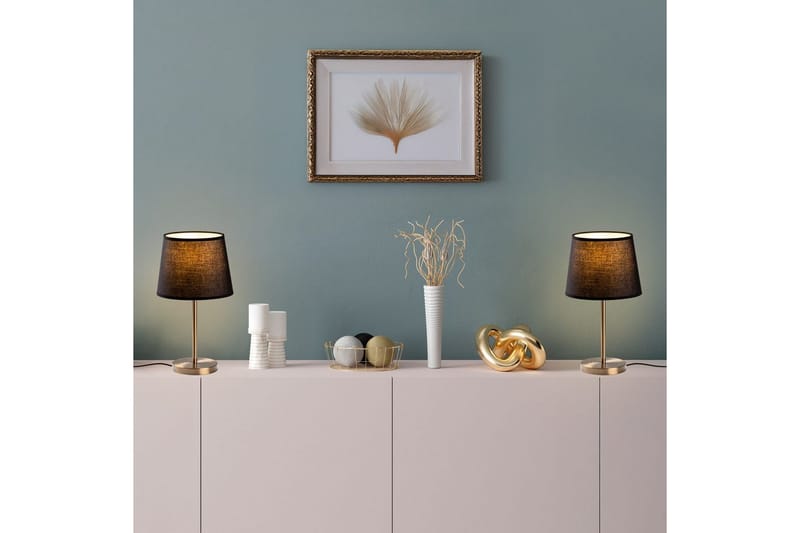 Bordslampset (2 stycken) Jaspal Mörk Antik - Mörk Antik - Belysning - Lampor & belysning inomhus - Sovrumslampa - Sänglampa - Sängbordslampa