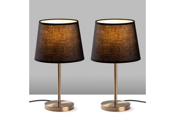 Bordslampset (2 stycken) Jaspal Mörk Antik - Mörk Antik - Belysning - Lampor & belysning inomhus - Sovrumslampa - Sänglampa - Sängbordslampa