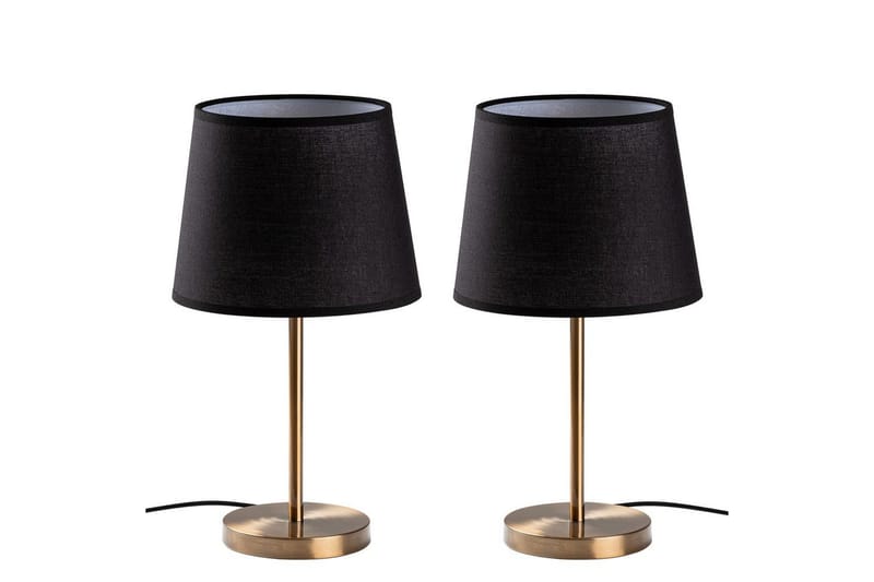 Bordslampset (2 stycken) Jaspal Mörk Antik - Mörk Antik - Belysning - Lampor & belysning inomhus - Sovrumslampa - Sänglampa - Sängbordslampa