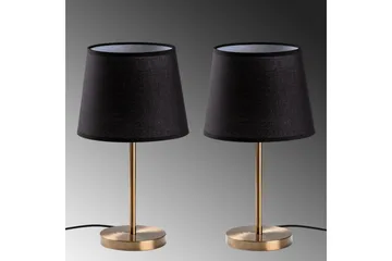 Bordslampset (2 stycken) Jaspal Mörk Antik - Mörk Antik - Belysning - Lampor & belysning inomhus - Sovrumslampa - Sänglampa - Sängbordslampa