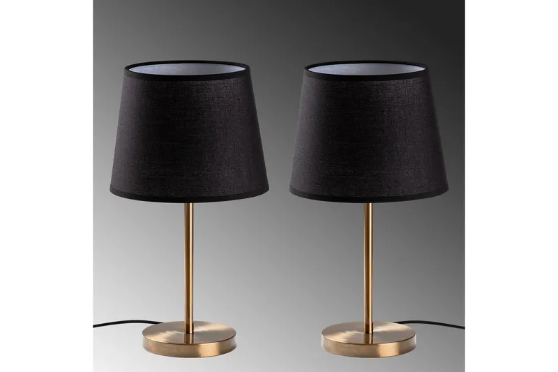 Bordslampset (2 stycken) Jaspal Mörk Antik - Mörk Antik - Belysning - Lampor & belysning inomhus - Sovrumslampa - Sänglampa - Sängbordslampa