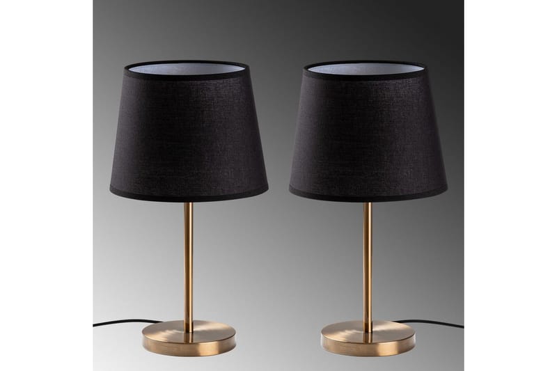 Bordslampset (2 stycken) Jaspal Mörk Antik - Mörk Antik - Belysning - Lampor & belysning inomhus - Sovrumslampa - Sänglampa - Sängbordslampa