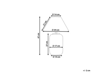 Budelli Bordslampa 47 cm E27 - Mörkgrön/Vit - Belysning - Lampor & belysning inomhus - Sovrumslampa - Sänglampa - Sängbordslampa